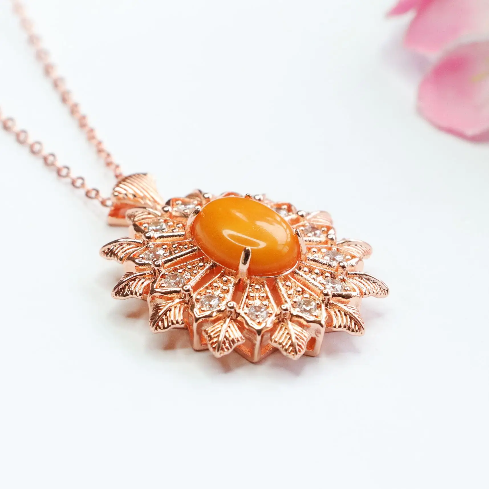 Natural Amber Pendant Necklace for Women — feature 8