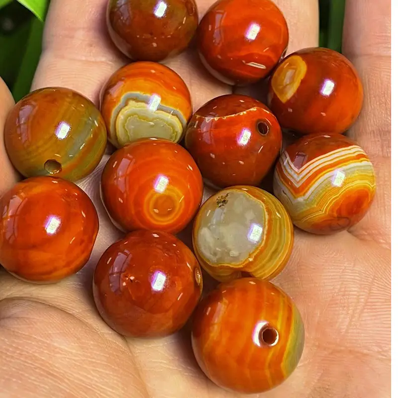 Factory Wholesale Xizang Old Agate Red Round 20mm Beads - Image 2