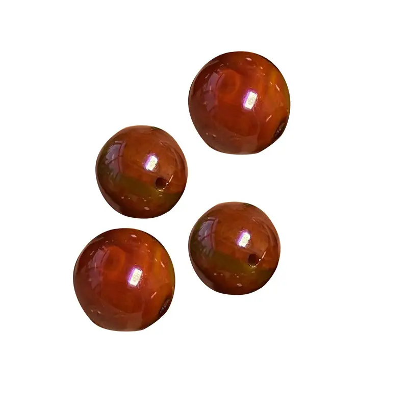 Factory Wholesale Xizang Old Agate Red Round 20mm Beads - Image 5