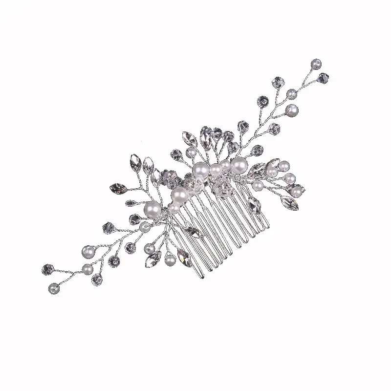 2022 New Pearl Hair Comb White Crystal Hair Accessory for Banquet Updo Bride Hairpin Wholesale Celebrity Style - Image 7