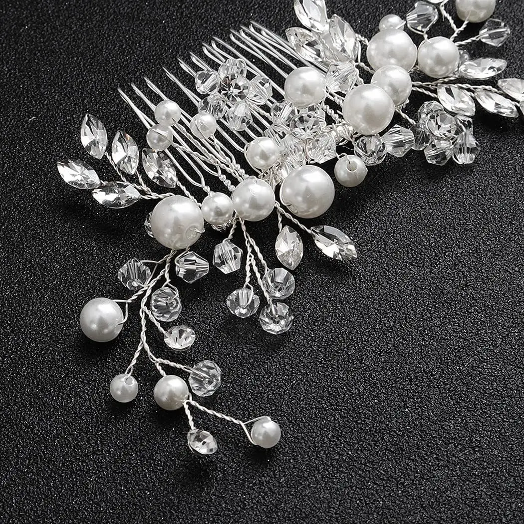 2022 New Pearl Hair Comb White Crystal Hair Accessory for Banquet Updo Bride Hairpin Wholesale Celebrity Style — feature 10