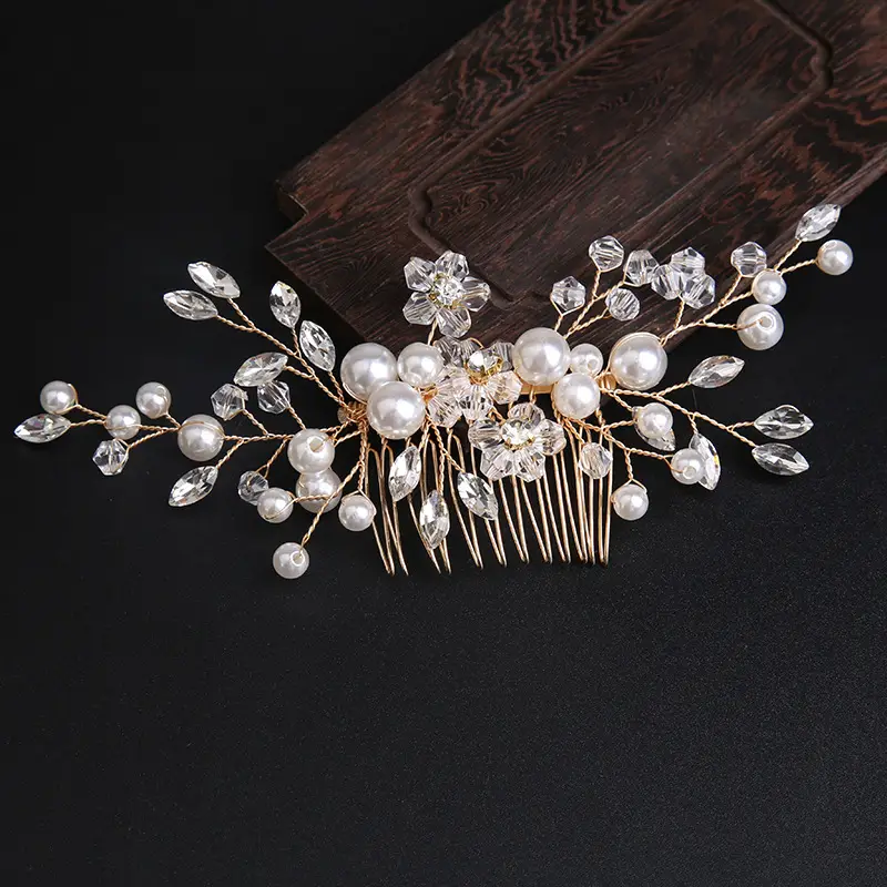 2022 New Pearl Hair Comb White Crystal Hair Accessory for Banquet Updo Bride Hairpin Wholesale Celebrity Style — feature 2