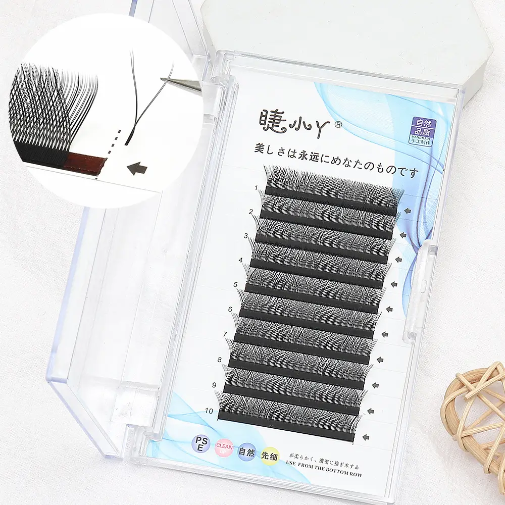 Y-Shaped Grafted False Eyelashes 0.07 Mesh Baby Braided Blooming - Image 7