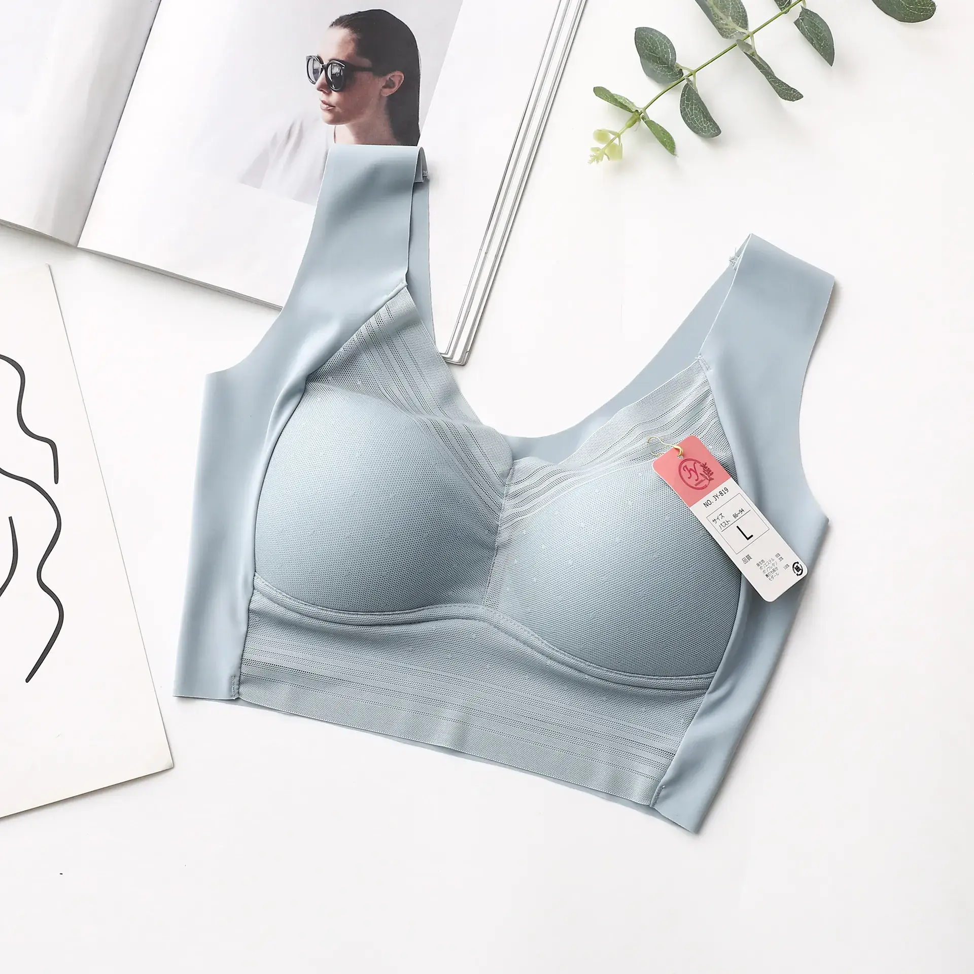Wire-Free Push-Up Vest Bra for 105kg Women - Image 4