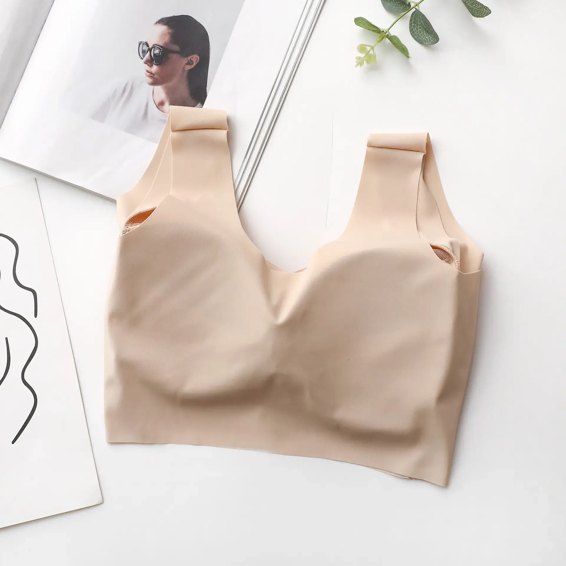Wire-Free Push-Up Vest Bra for 105kg Women — feature 11