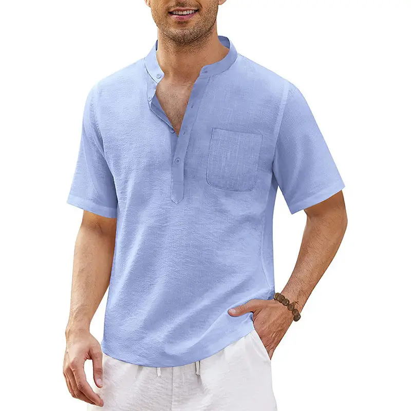 Men's Grey Hippie Pocket Short Sleeve T-Shirt - Image 9