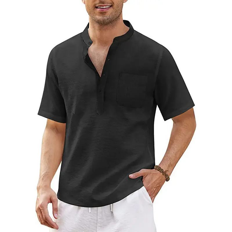 Men's Grey Hippie Pocket Short Sleeve T-Shirt - Image 10