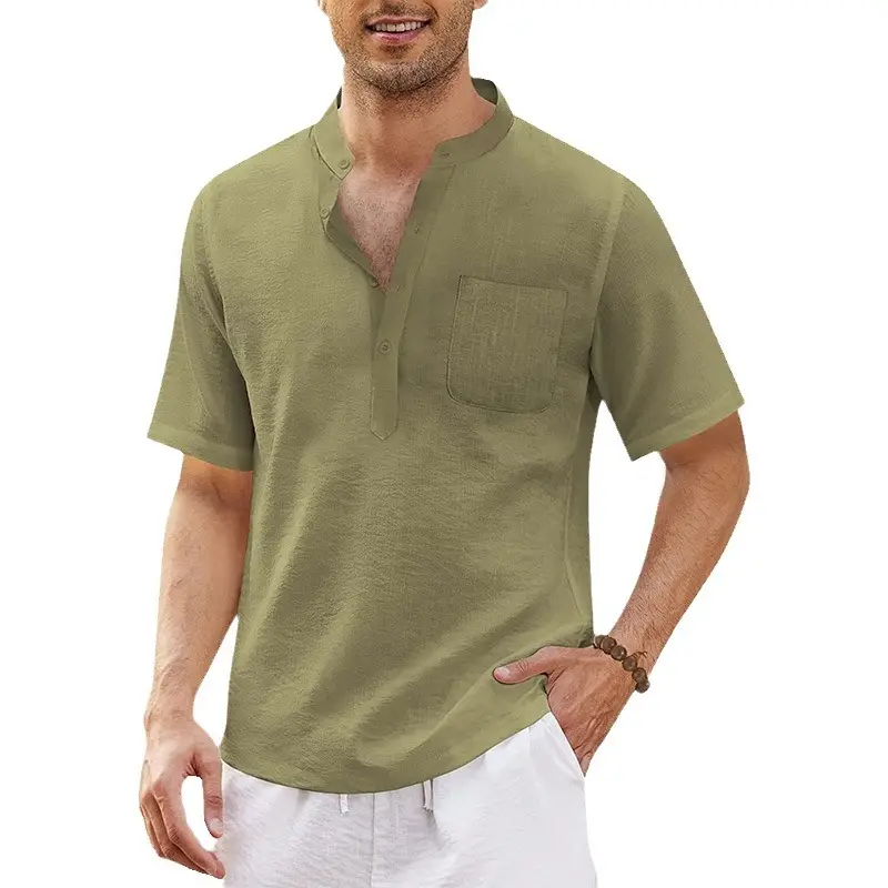 Men's Grey Hippie Pocket Short Sleeve T-Shirt - Image 11