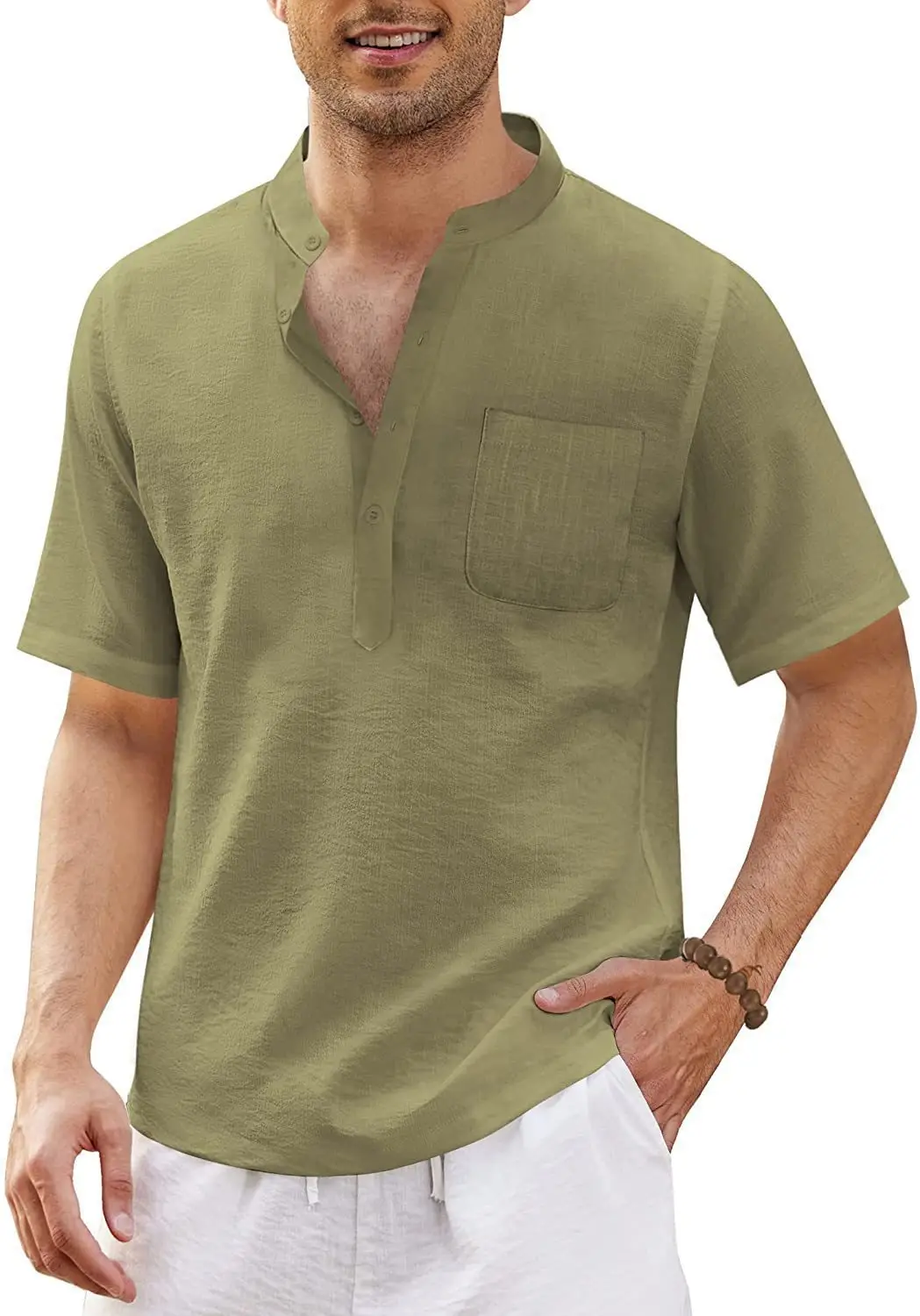 Men's Grey Hippie Pocket Short Sleeve T-Shirt — feature 5