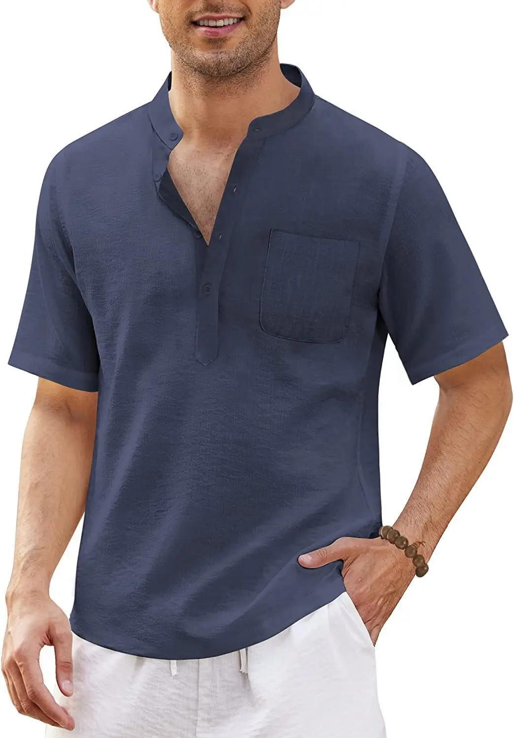 Men's Grey Hippie Pocket Short Sleeve T-Shirt — feature 6