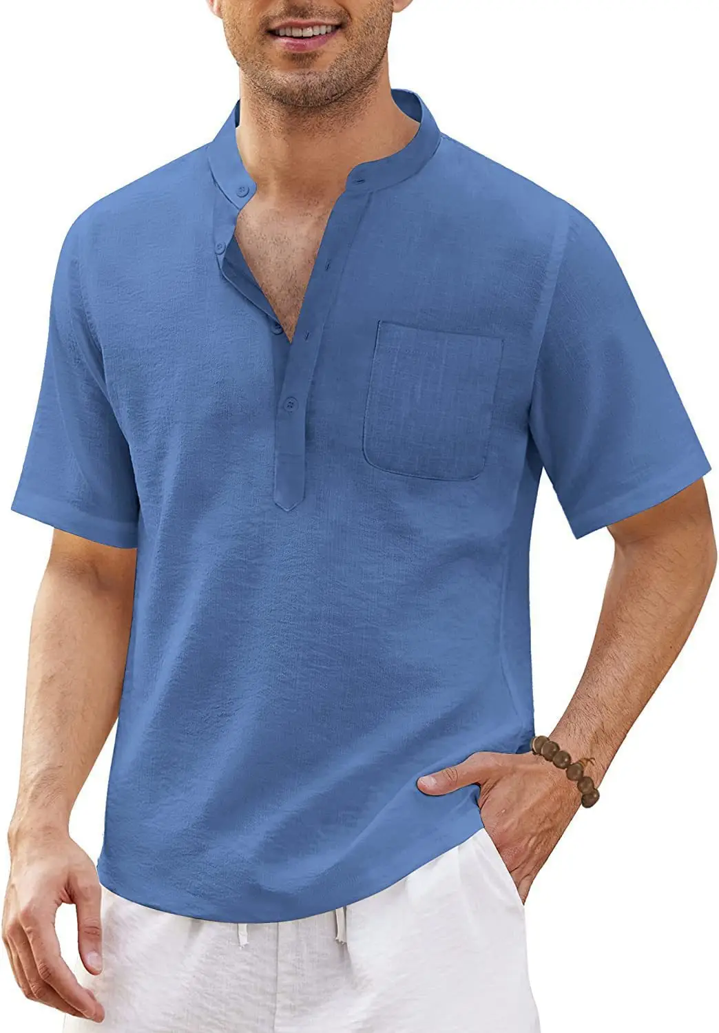 Men's Grey Hippie Pocket Short Sleeve T-Shirt — feature 7
