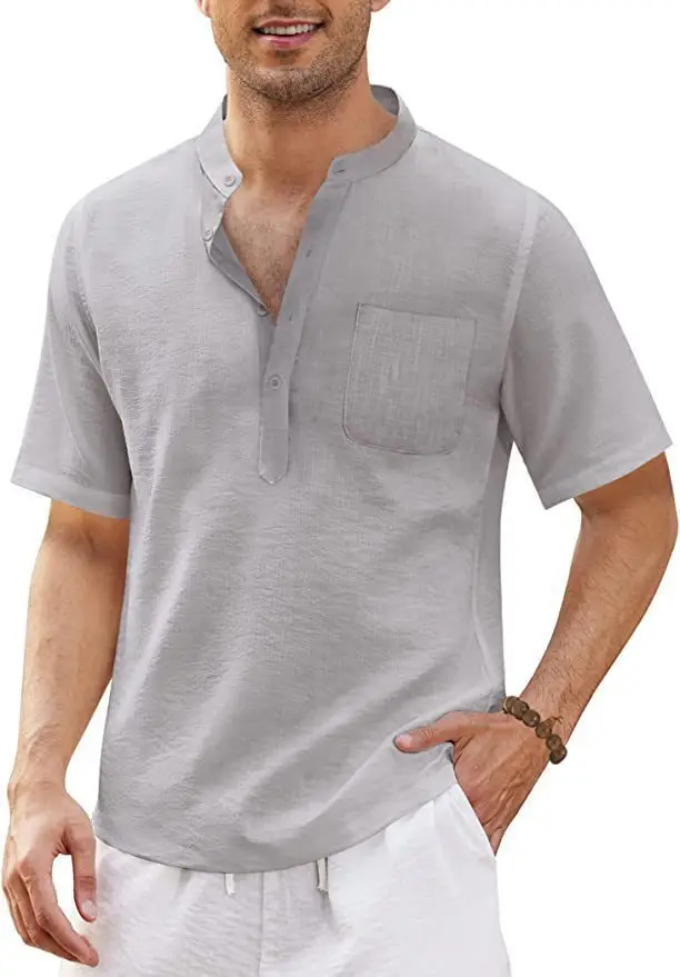 Men's Grey Hippie Pocket Short Sleeve T-Shirt — feature 8