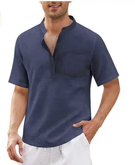 Men's Grey Hippie Pocket Short Sleeve T-Shirt - Image 3
