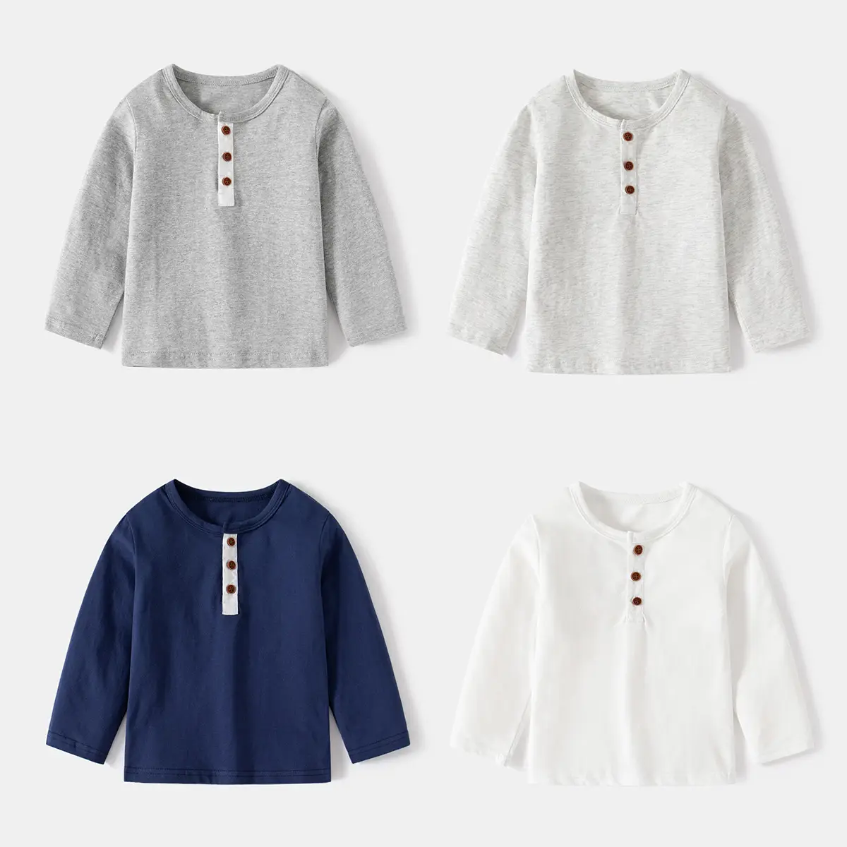 Blue Round Neck Long Sleeve T-Shirt for Boys - Image 4