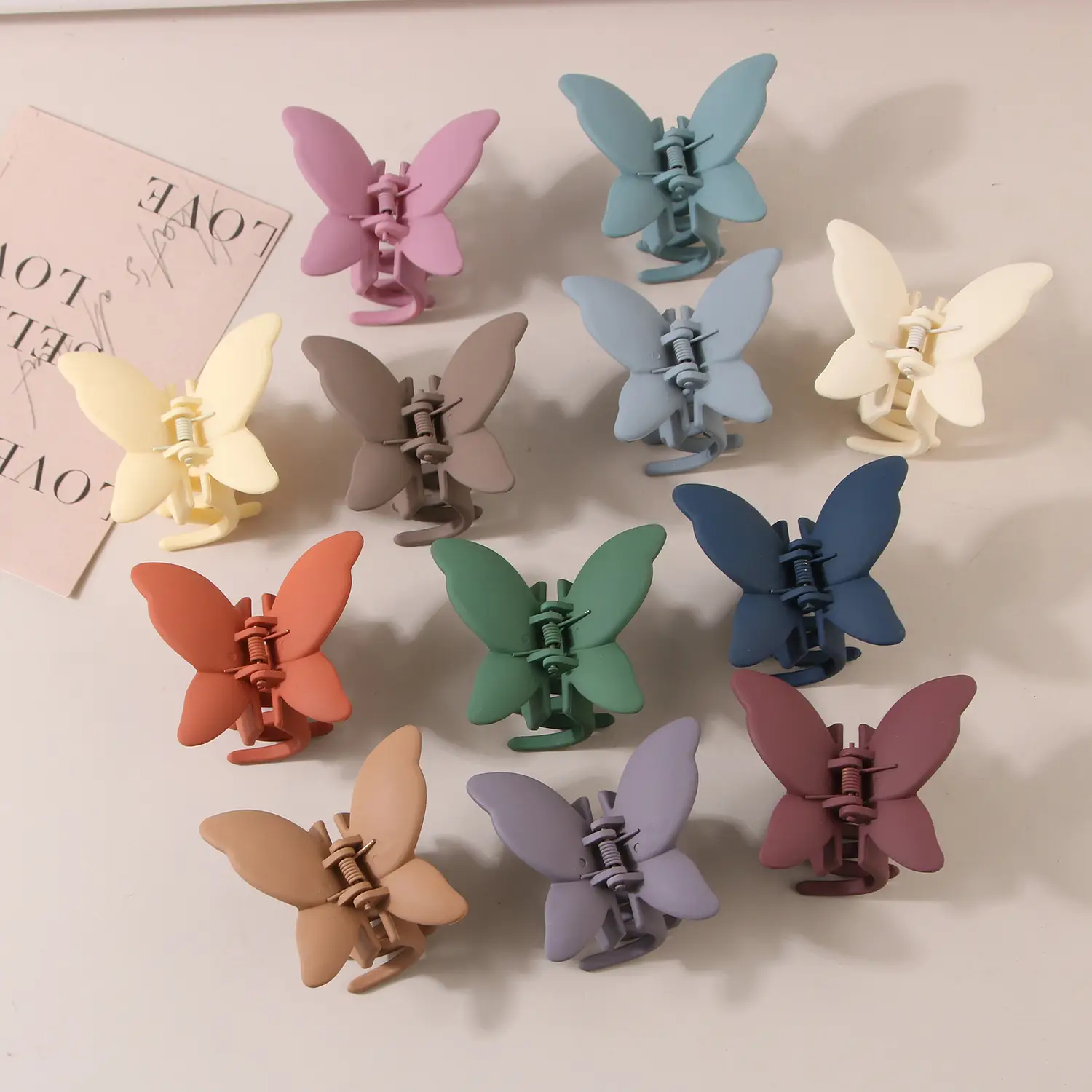 Abs Material Butterfly Hair Clips Set for Women