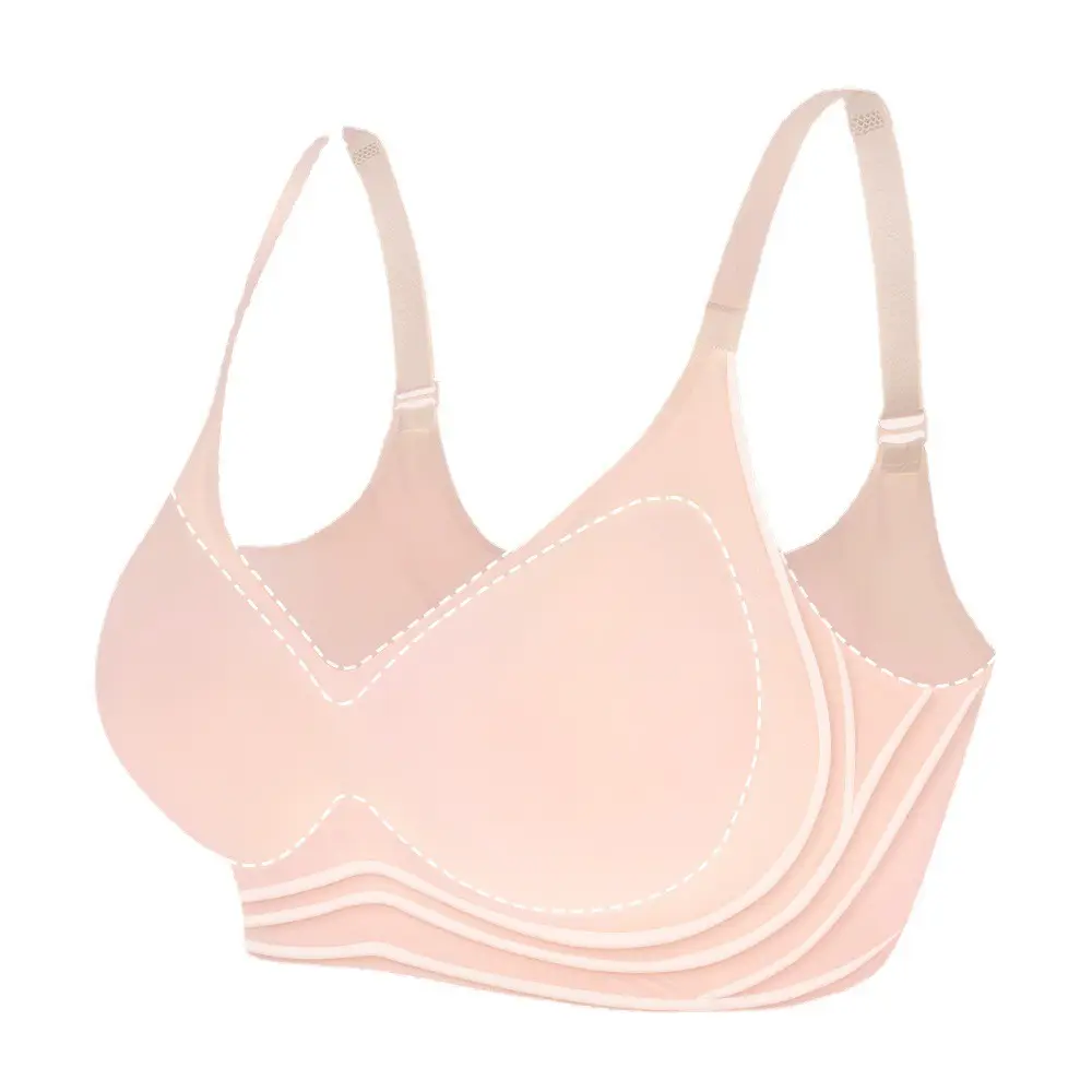 Summer Milk Silk Seamless Wire-Free Intimates for Women with Small Breasts Gathered with Big Breasts and Small 3D Anti-Sagging Bra Thin Section