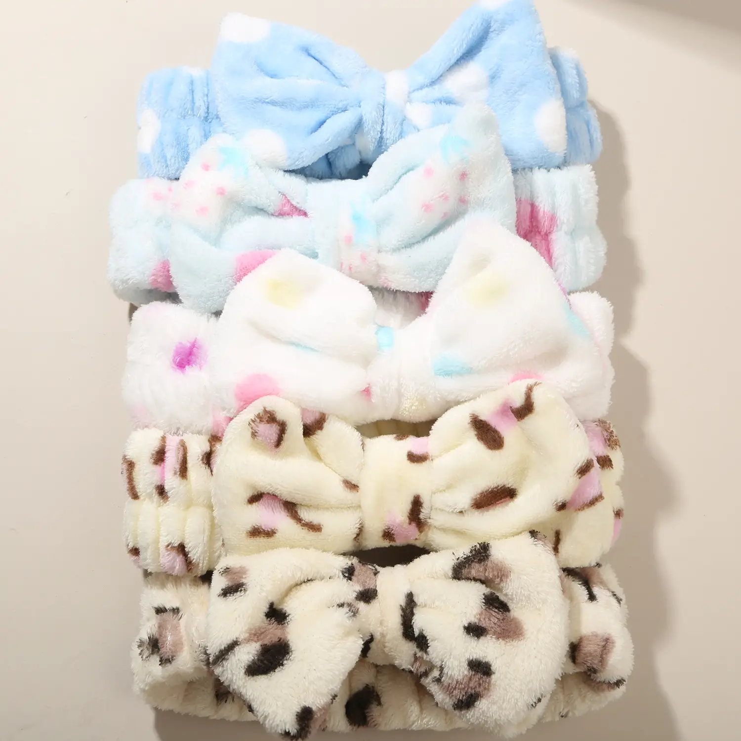 Pink Faux Fur Headbands for Women Waterproof Wrist Band Set — feature 33
