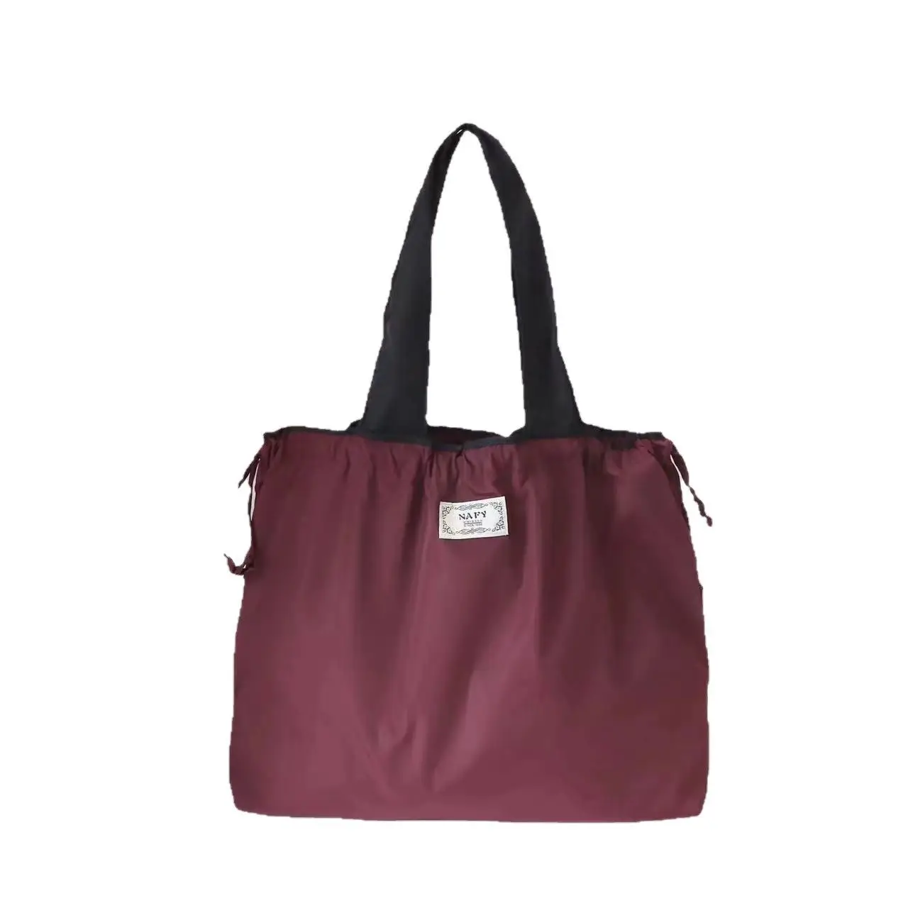 Purple Cross-Border Foldable Tote Bag with Green Handles - Image 28