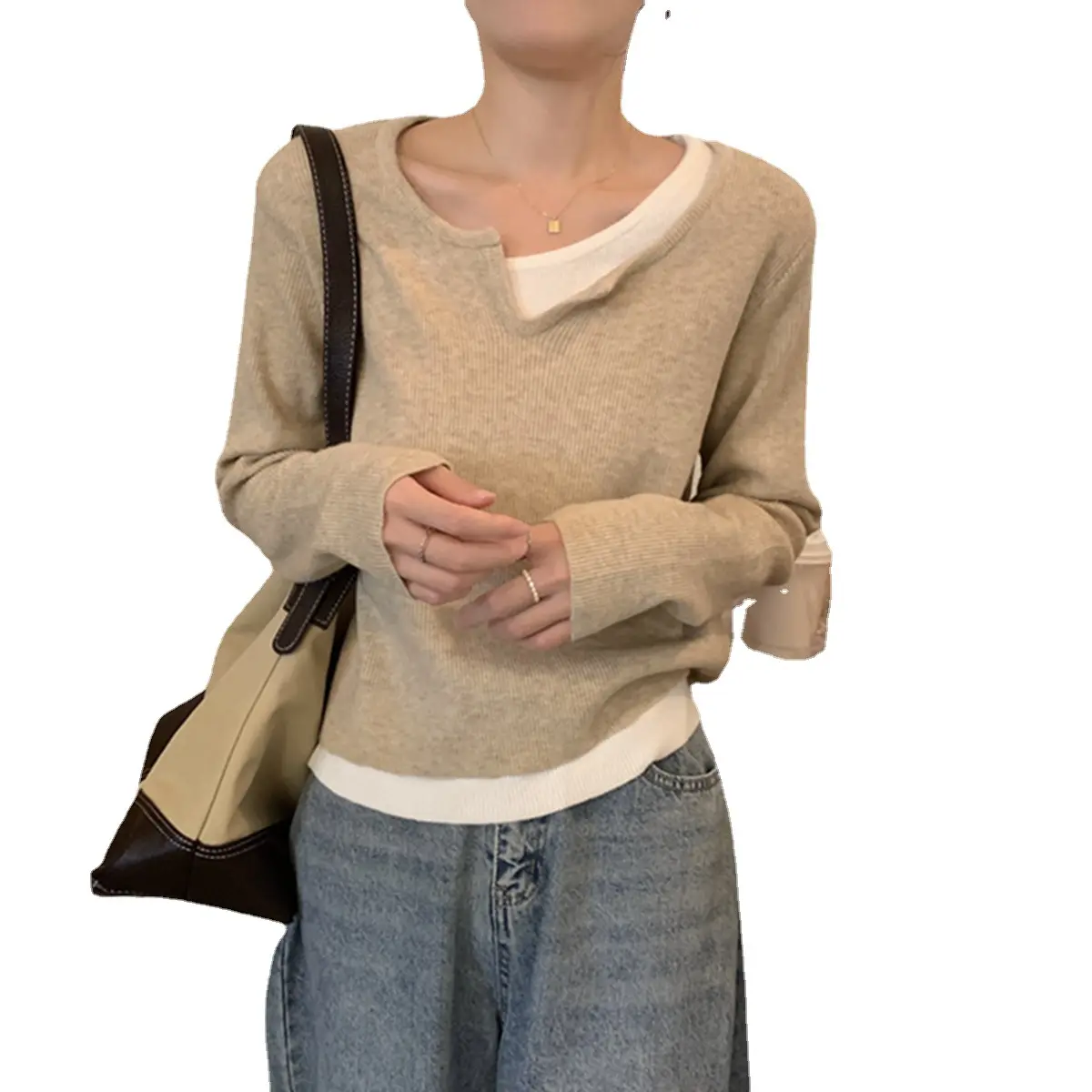 Black Knit Inner Layer Sweater for Women Autumn Winter 2025 - Image 5