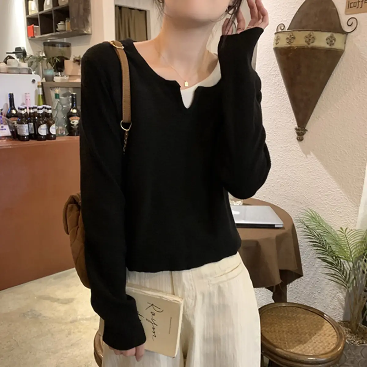 Black Knit Inner Layer Sweater for Women Autumn Winter 2025 — feature 14