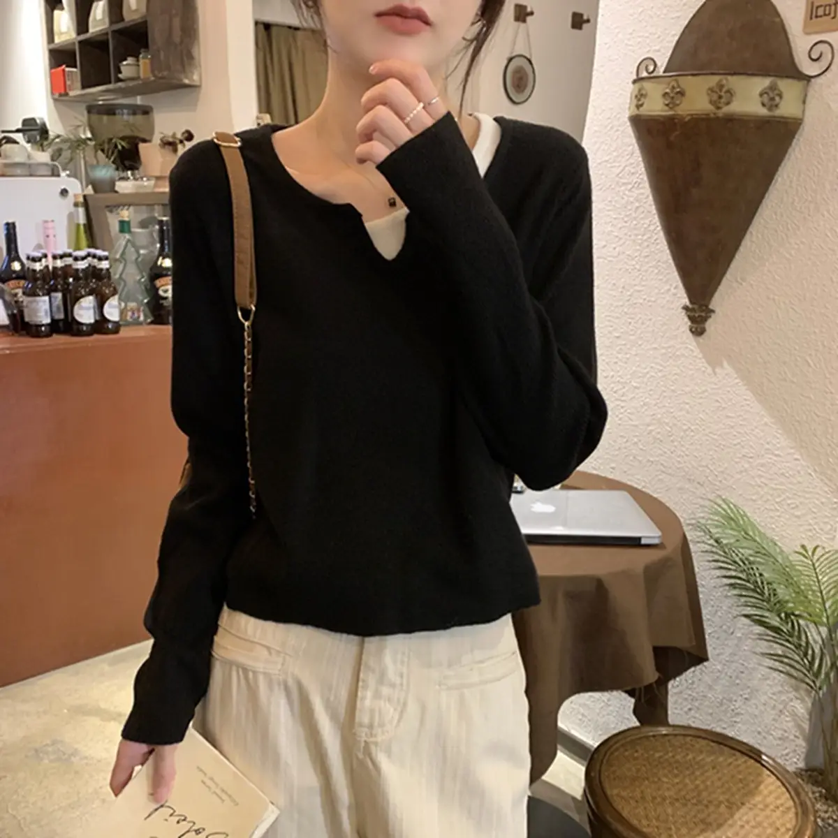 Black Knit Inner Layer Sweater for Women Autumn Winter 2025 — feature 15