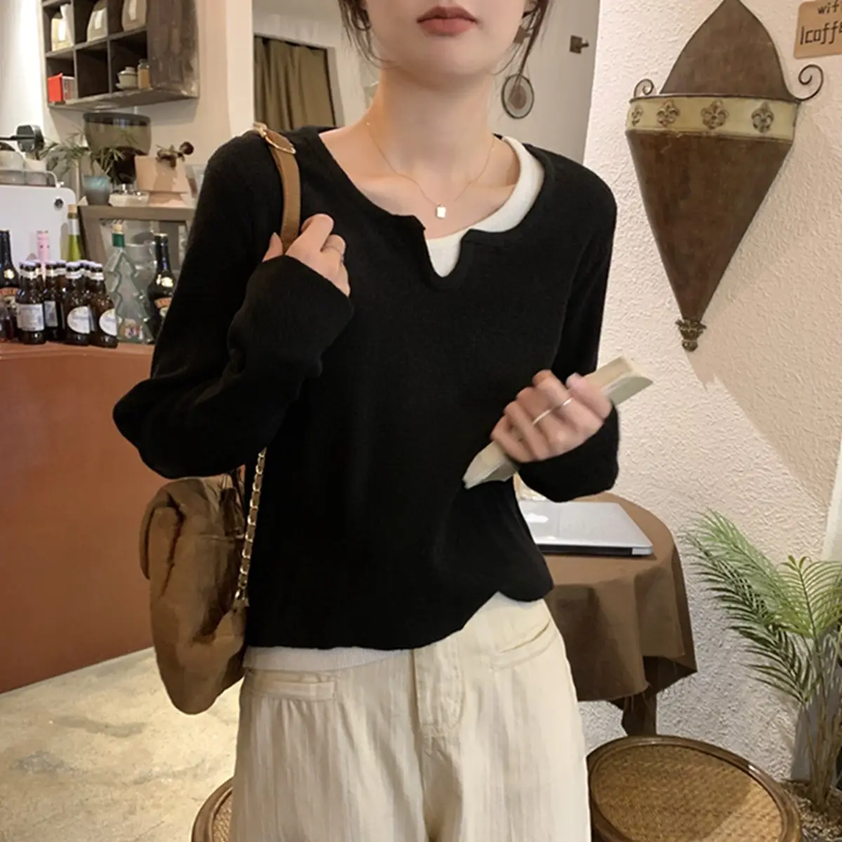 Black Knit Inner Layer Sweater for Women Autumn Winter 2025 — feature 17