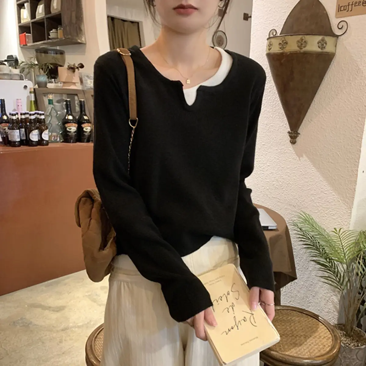 Black Knit Inner Layer Sweater for Women Autumn Winter 2025 — feature 18
