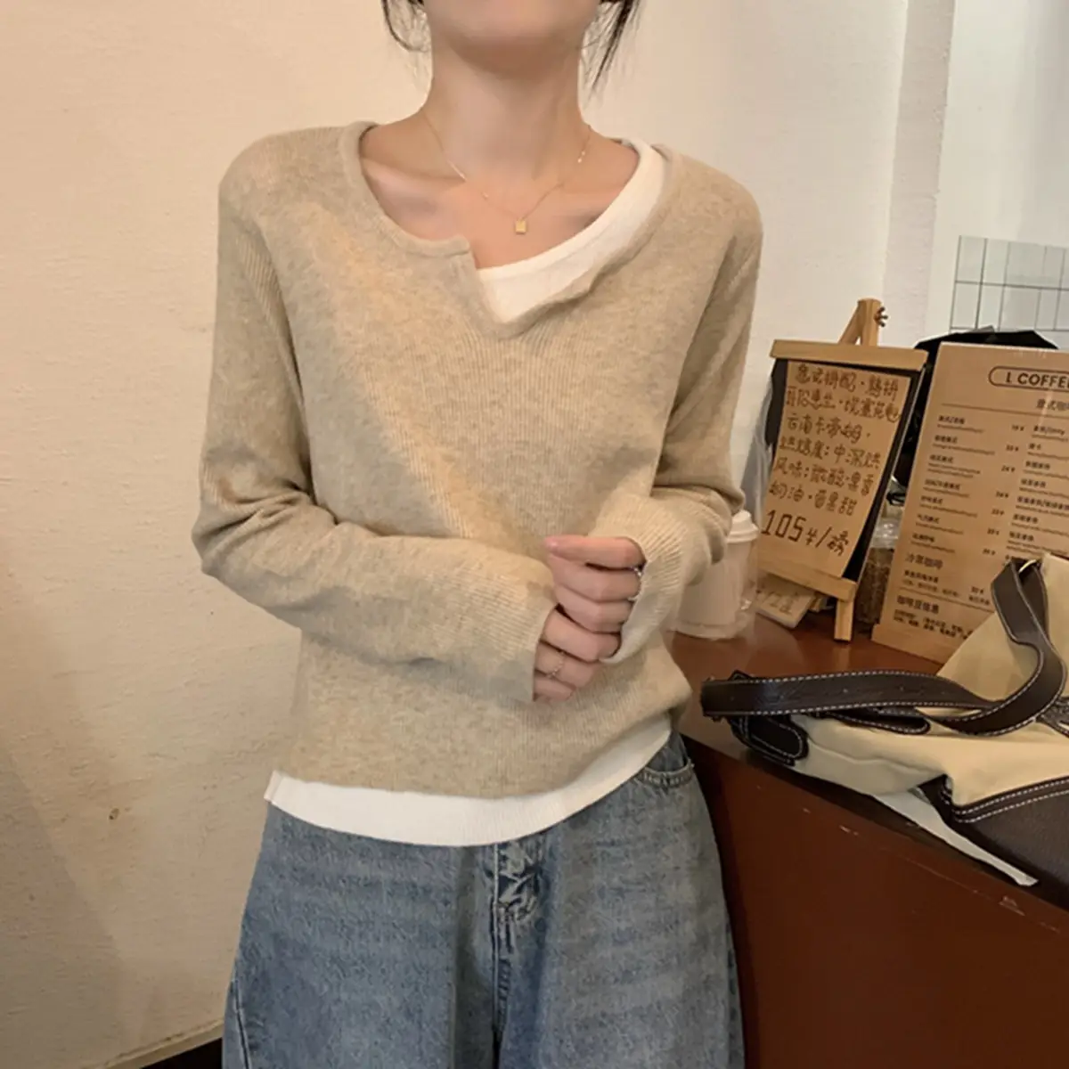 Black Knit Inner Layer Sweater for Women Autumn Winter 2025 — feature 6