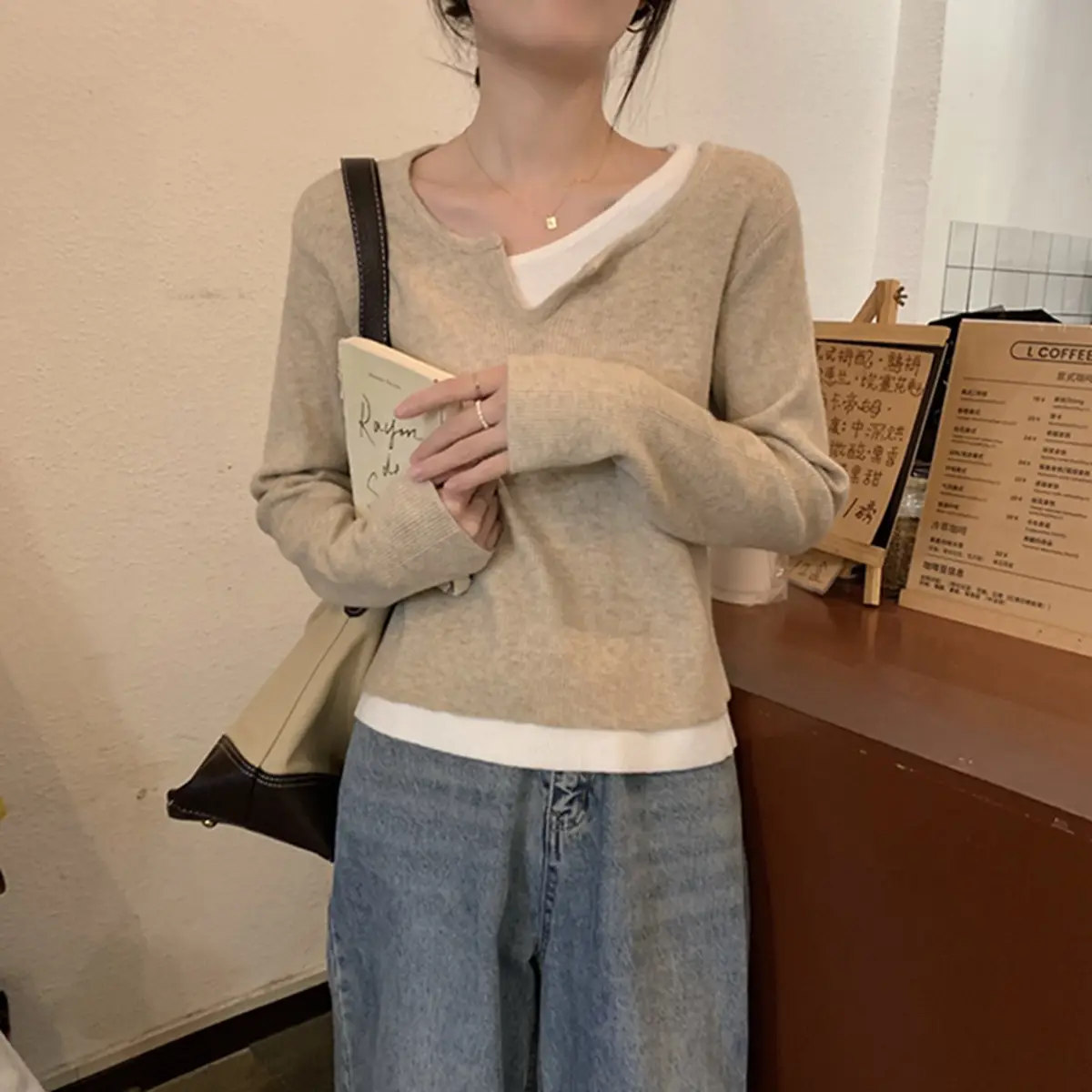 Black Knit Inner Layer Sweater for Women Autumn Winter 2025 — feature 9
