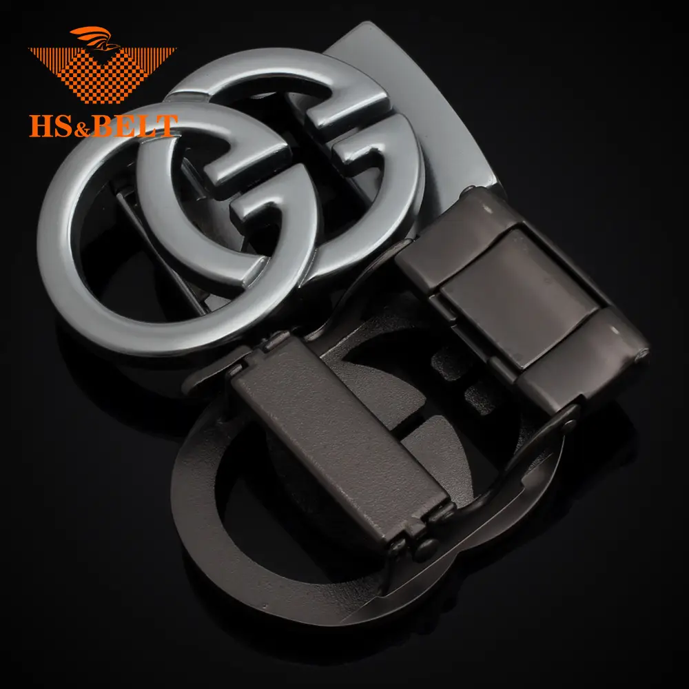 Men's Metal Belt Head Buckle 3.5cm Gold Black Silver