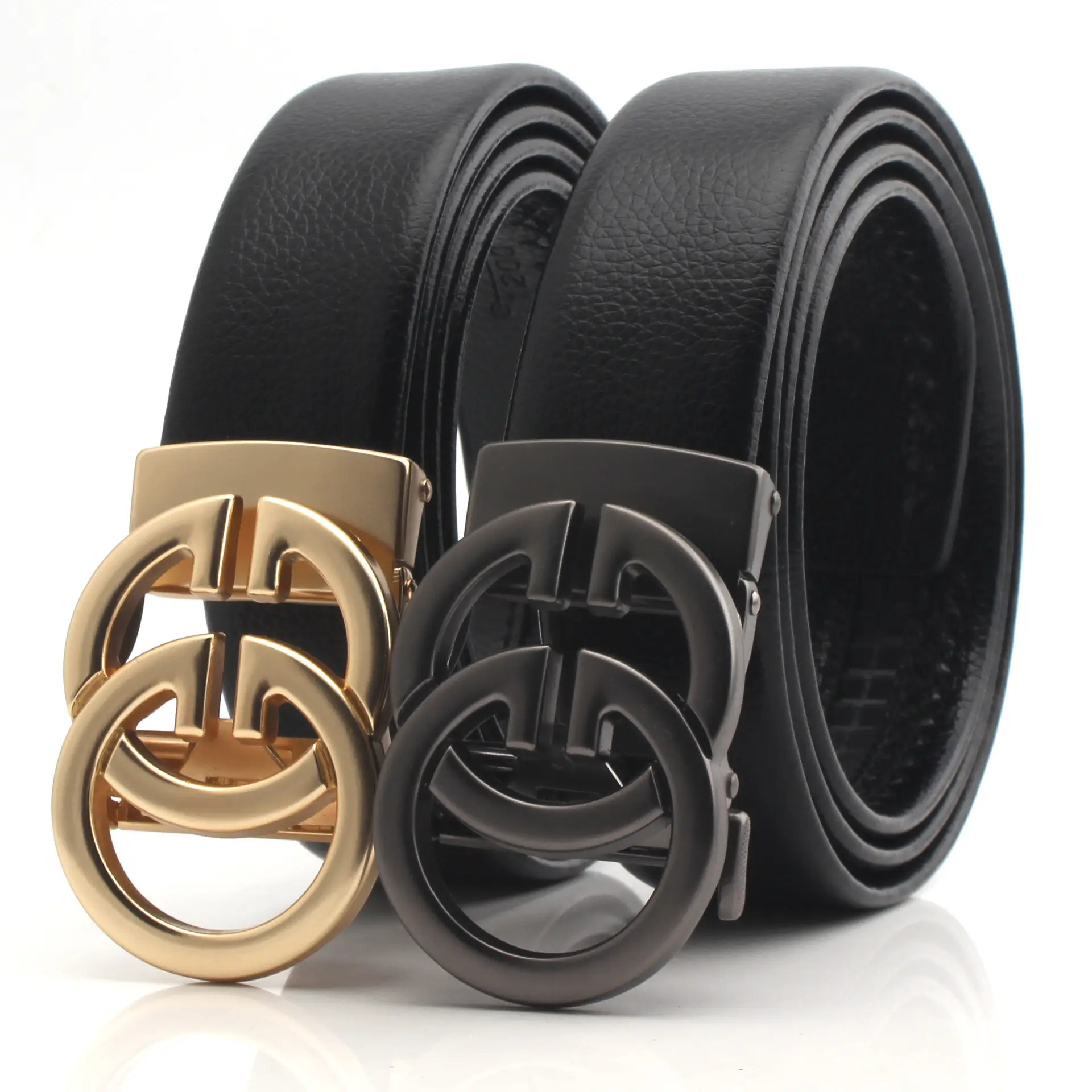 Men's Metal Belt Head Buckle 3.5cm Gold Black Silver
