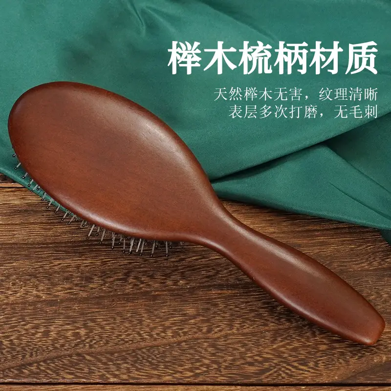 Women's Wooden Hair Brush with Narrow Teeth - Image 5