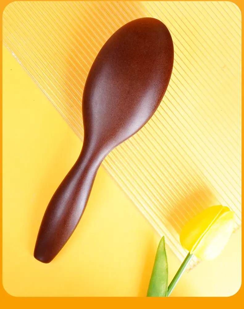 Women's Wooden Hair Brush with Narrow Teeth — feature 14