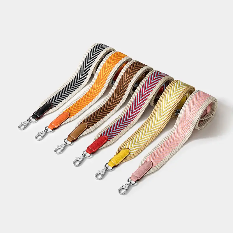 Cross-Body Webbing Bag with Gold Clasp for Women