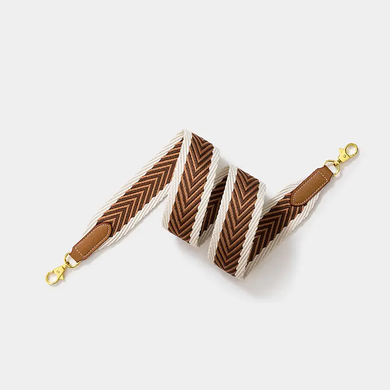 Cross-Body Webbing Bag with Gold Clasp for Women