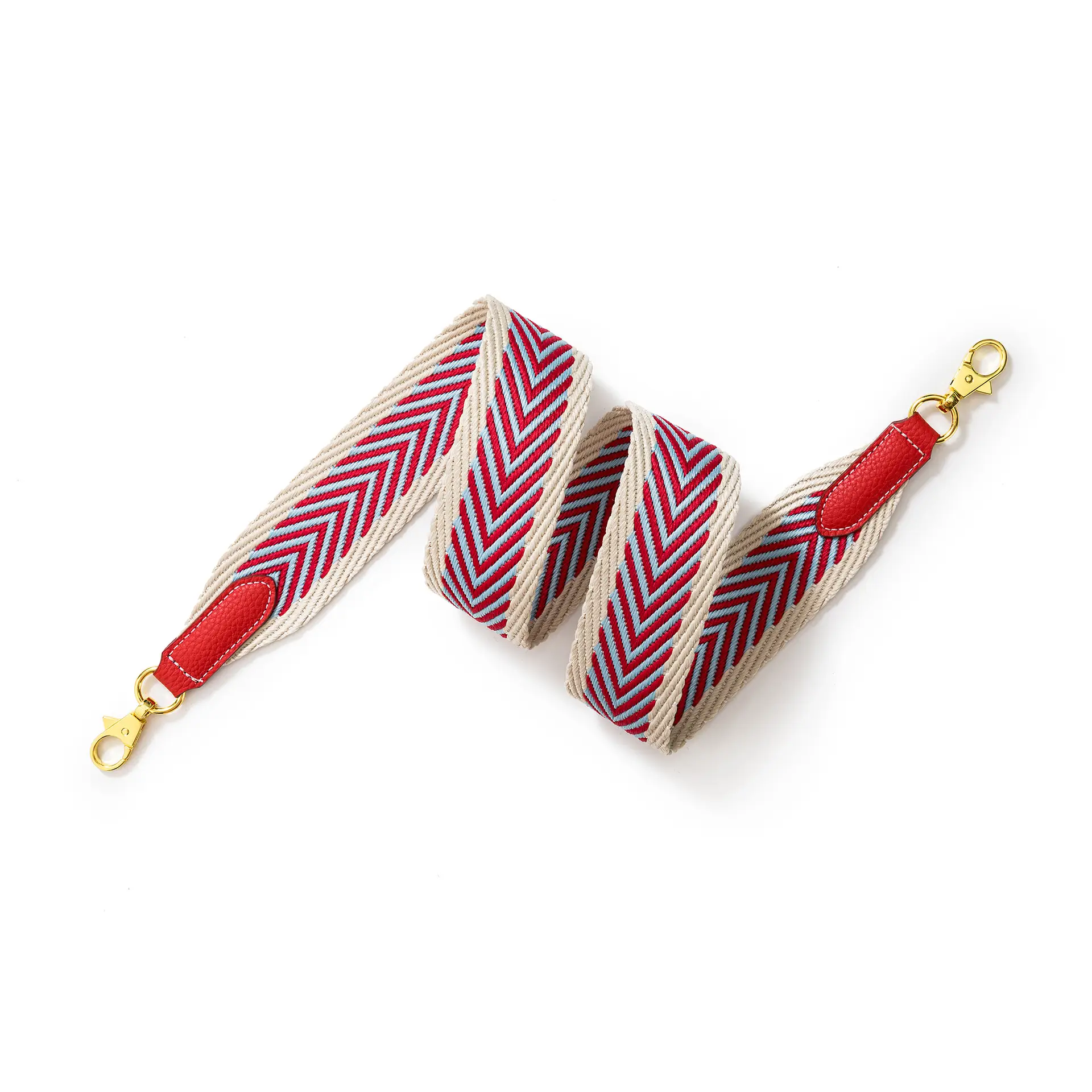Cross-Body Webbing Bag with Gold Clasp for Women