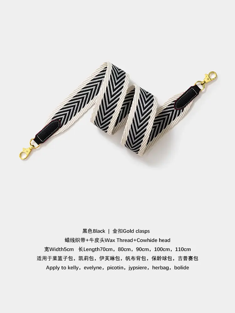 Cross-Body Webbing Bag with Gold Clasp for Women — feature 14