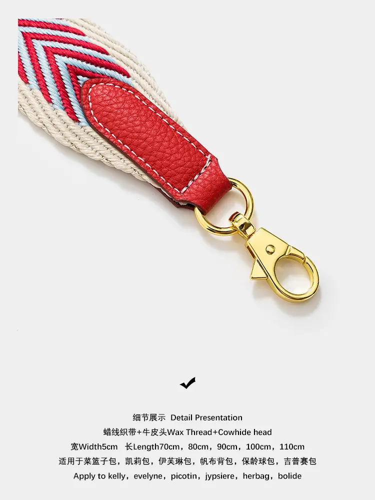 Cross-Body Webbing Bag with Gold Clasp for Women — feature 18