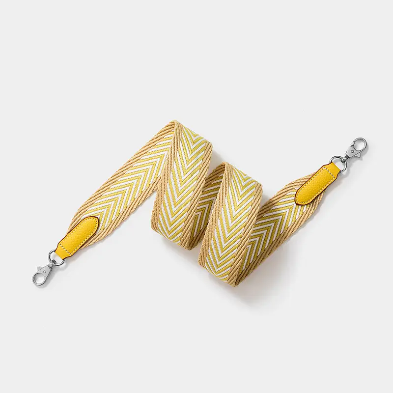 Cross-Body Webbing Bag with Gold Clasp for Women