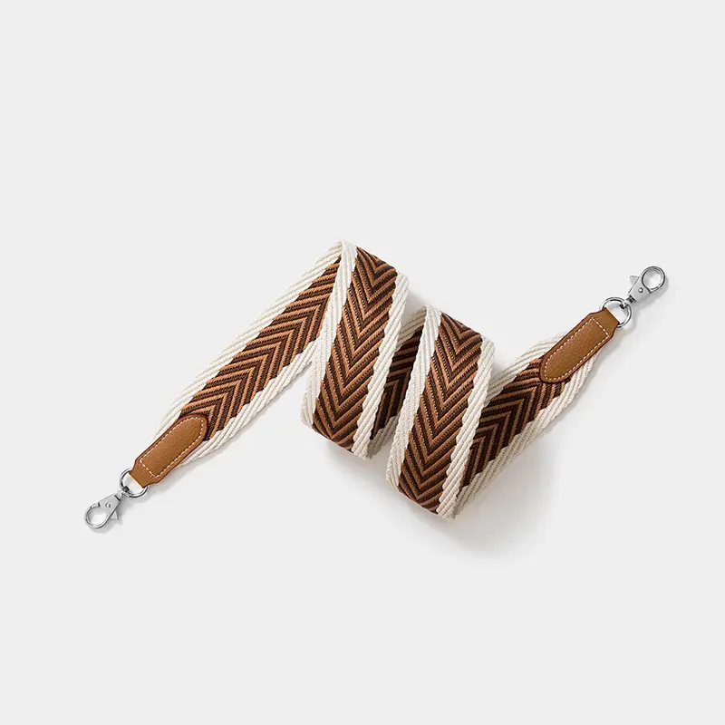 Cross-Body Webbing Bag with Gold Clasp for Women