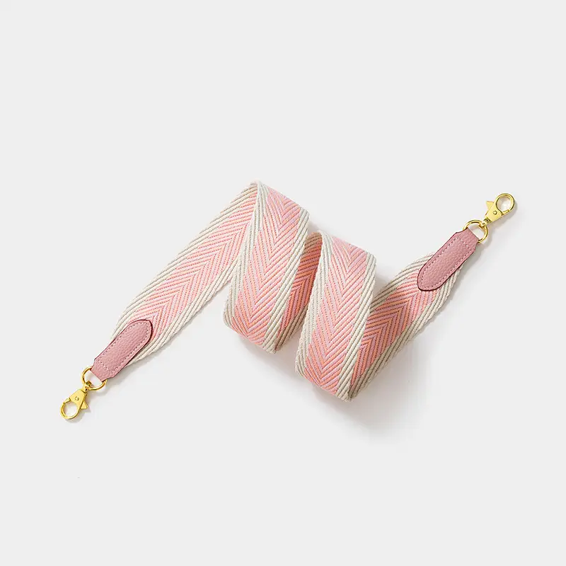 Cross-Body Webbing Bag with Gold Clasp for Women