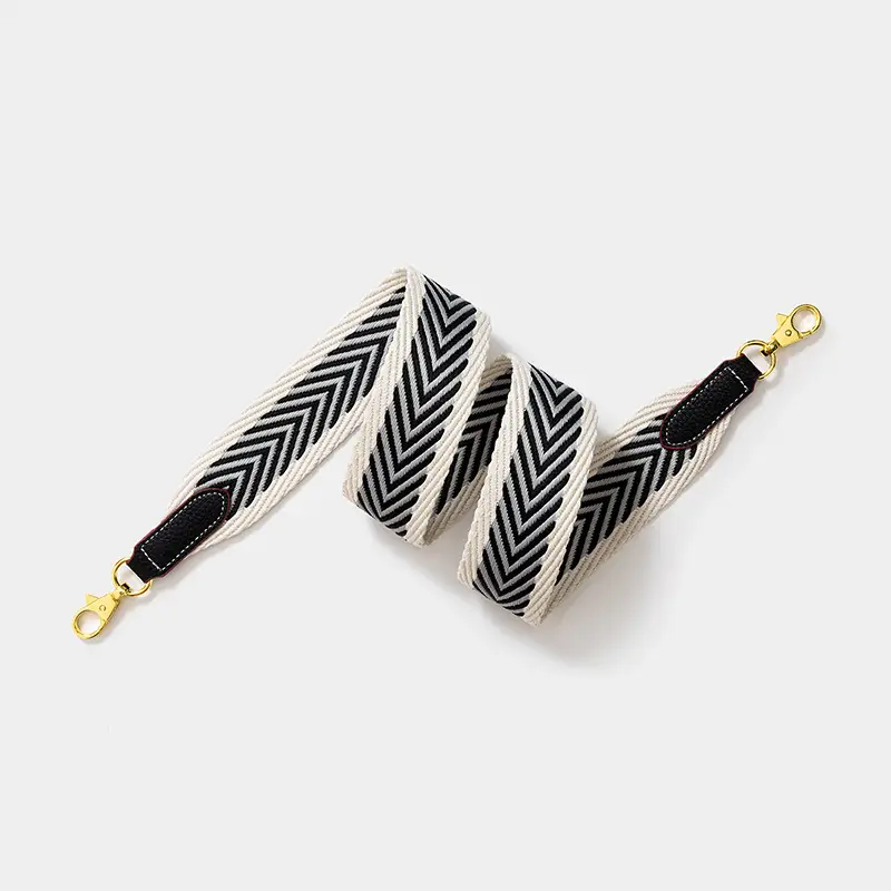 Cross-Body Webbing Bag with Gold Clasp for Women