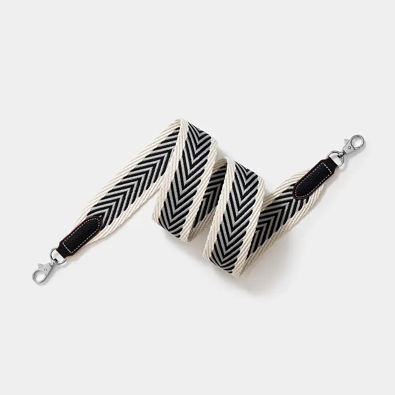 Cross-Body Webbing Bag with Gold Clasp for Women