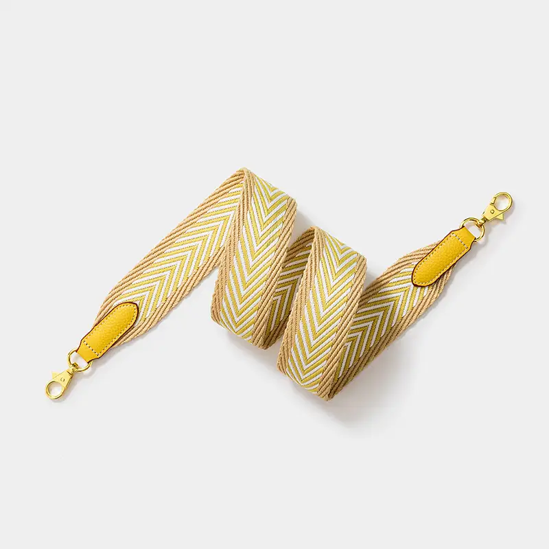 Cross-Body Webbing Bag with Gold Clasp for Women