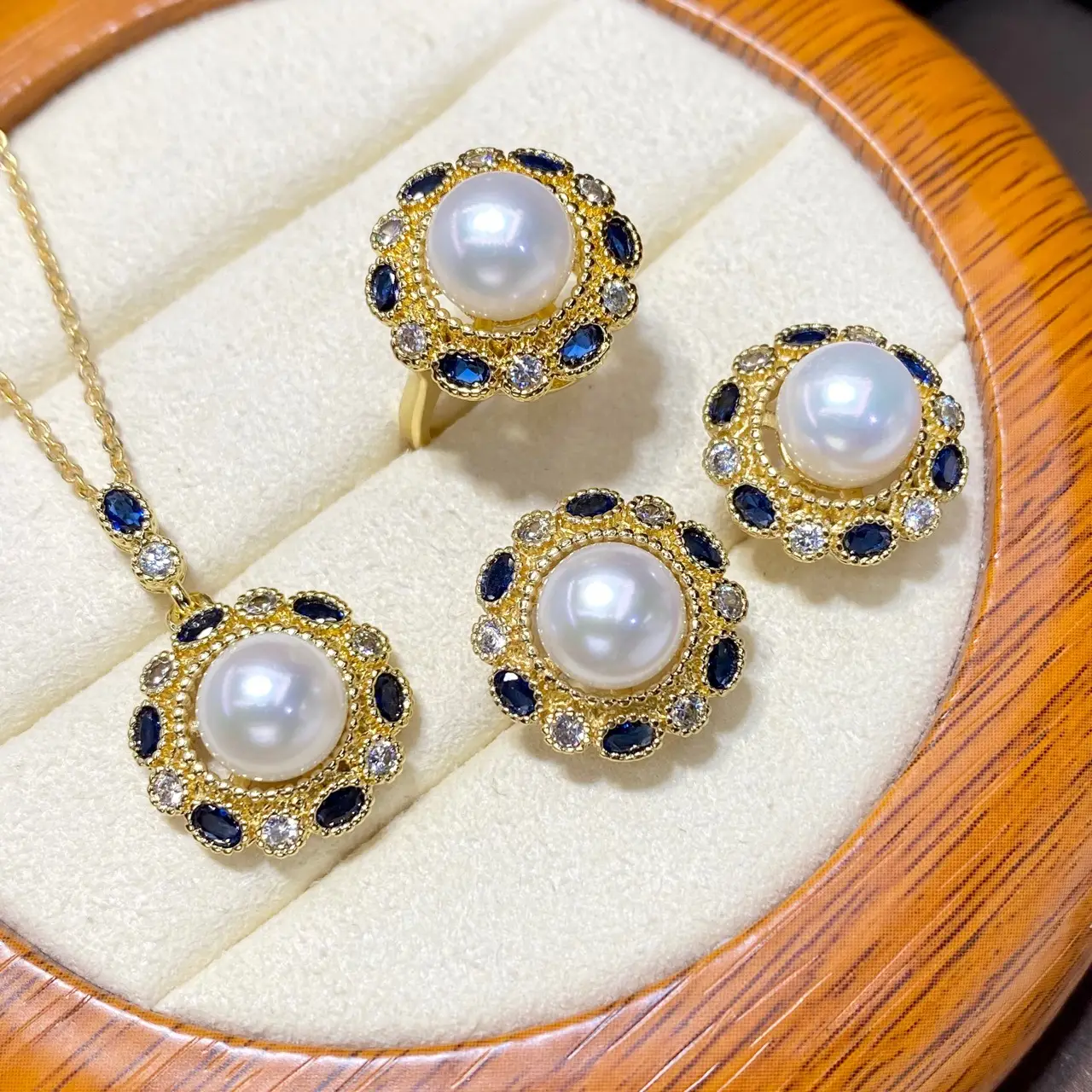 2025 Pearl Pendant Earrings Set for Women 8mm - Image 3