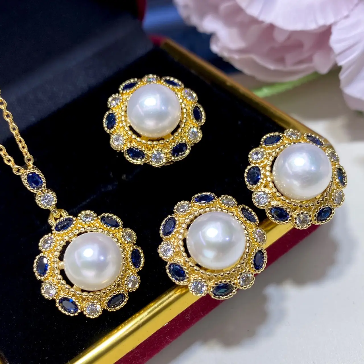 2025 Pearl Pendant Earrings Set for Women 8mm — feature 3
