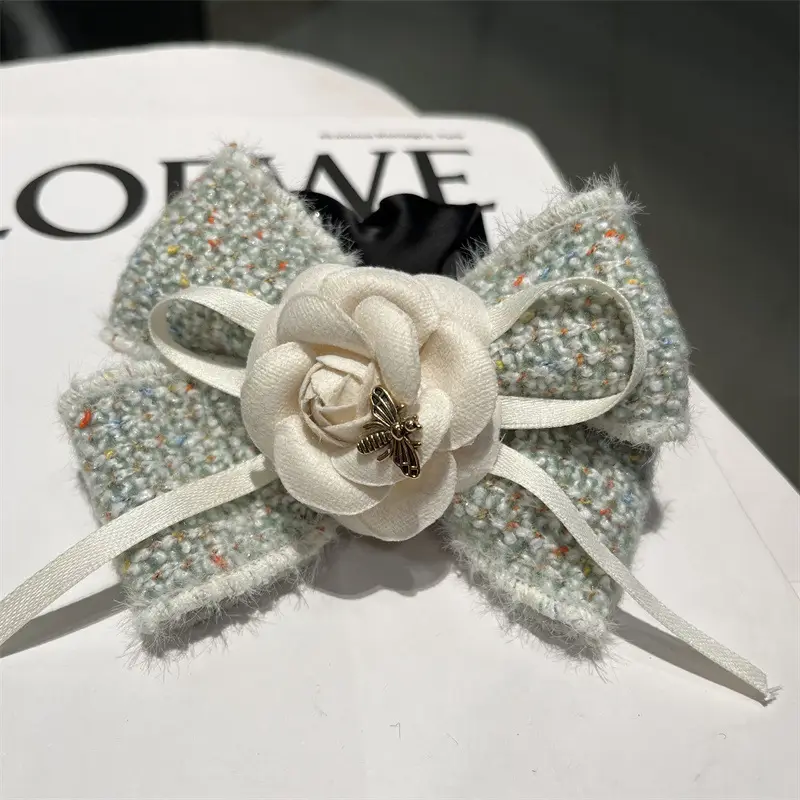 Pink Rose Hair Loop for Women's Back of Head — feature 15