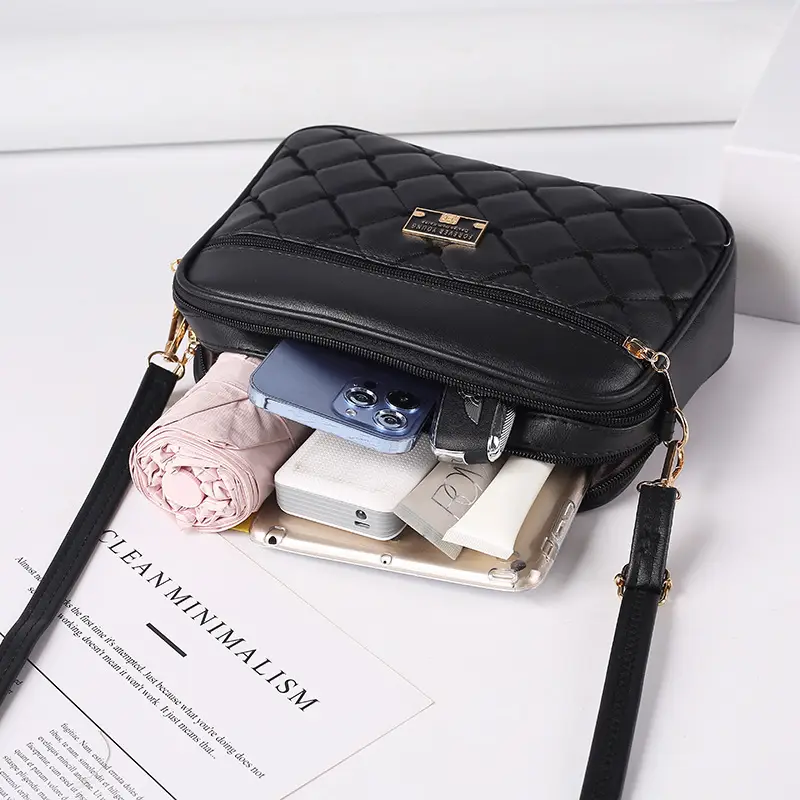 Trendy Women's Quilted Crossbody Bag Tan 2025 - Image 9