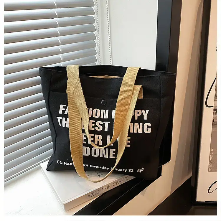 Women's Black Letter Handbag Large Capacity Daily Matching — feature 18