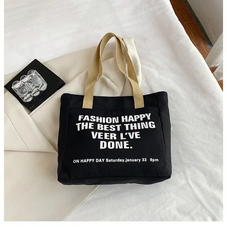 Women's Black Letter Handbag Large Capacity Daily Matching — feature 27